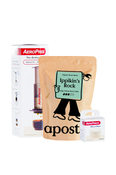 Apostle Coffee 225g Bag, Aeropress Original Coffee Maker & Filter Pack