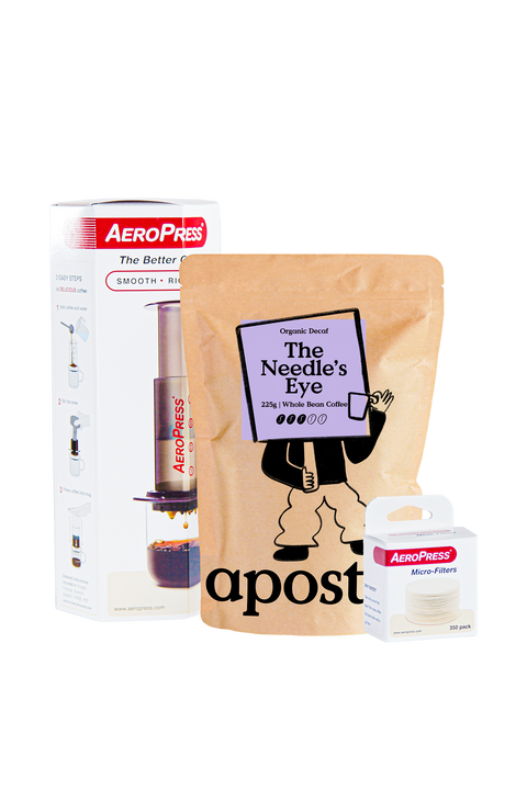 Apostle Coffee 225g Bag, Aeropress Original Coffee Maker & Filter Pack