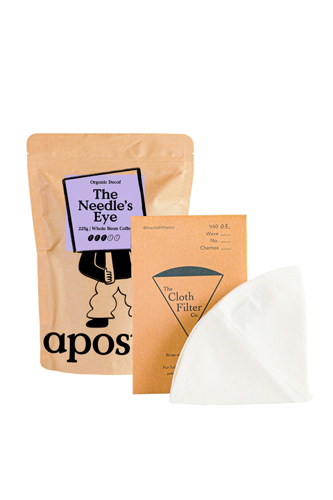 Apostle Coffee 225g Bag & Cloth Filter Co Reusable Filter
